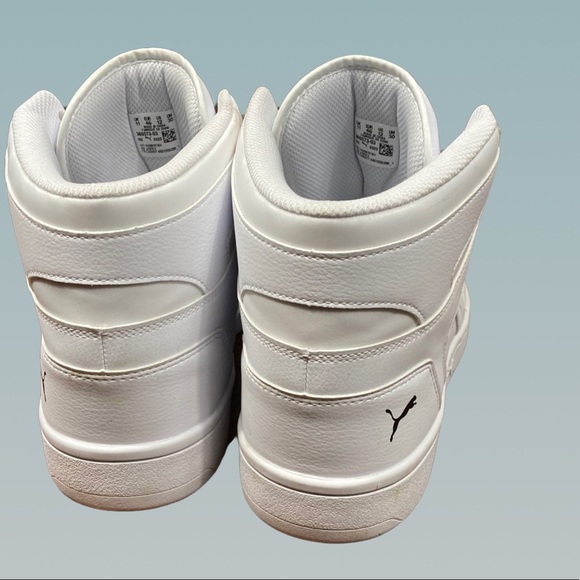 90s Style Puma Hightop Plain Clean Minimal White Size 12 - Picture 4 of 6
